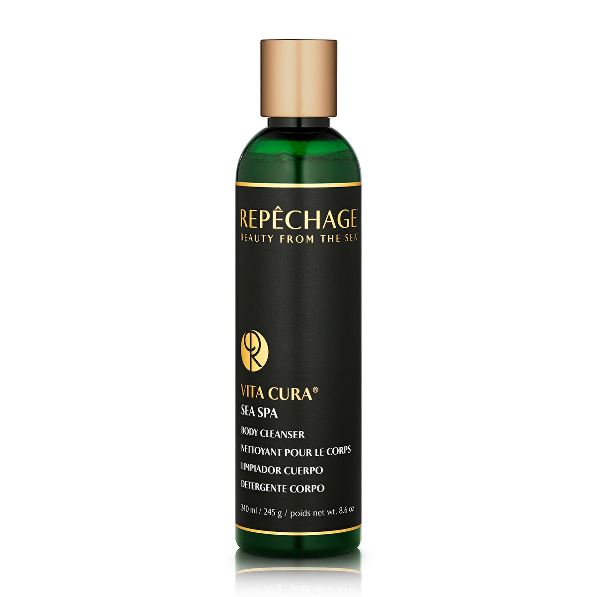 Vita Cura® Sea Spa Body Cleanser - Hydrating & Exfoliating Shower Gel with Sea Minerals & Algae Extract | Gentle Cleansing for Dry, Sensitive Skin | Perfect for Spa Day, Post-Workout & Relaxing Bath Time