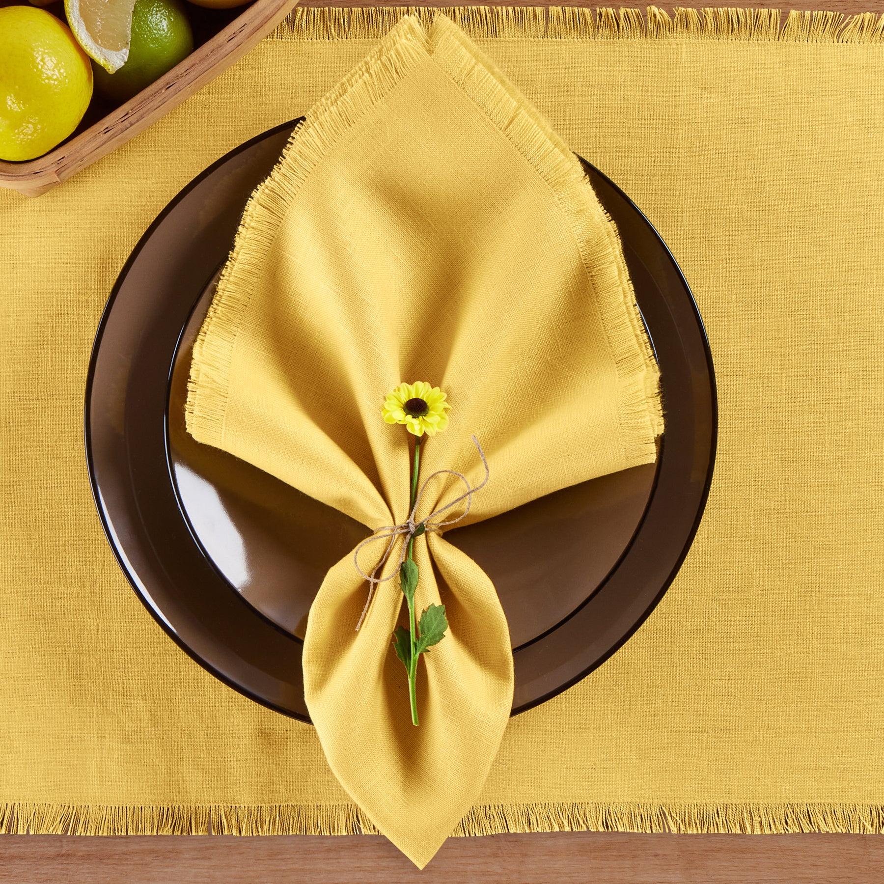 Elegant Fringe Napkins Set of 4 - Premium Cotton Decorative Table Linens for Dinner Parties, Weddings & Home Decor