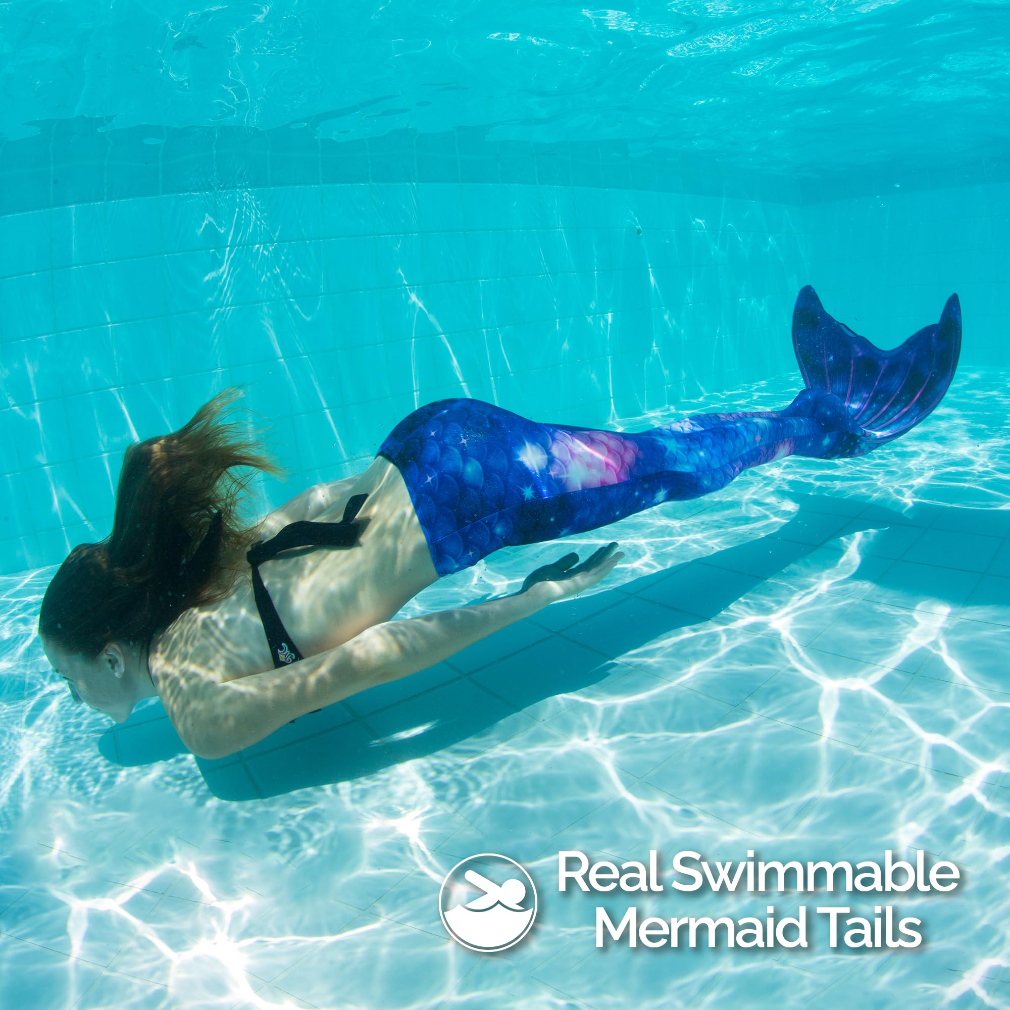 Fin Fun Limited Edition Mermaid Tail Swimwear for Girls, Kids, Women, Teens & Adults - Reinforced Tips with Monofin - Perfect for Pool Parties, Underwater Photography & Mermaid-Themed Events