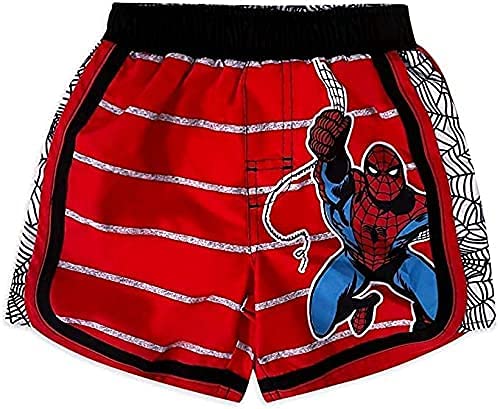 Spider-Man Red Swim Shorts for Boys 2T - Quick-Dry Swim Trunks for Toddlers - Perfect for Pool, Beach & Summer Water Play