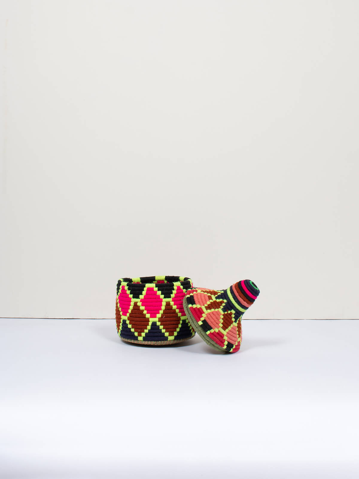Handmade Moroccan Wool Pot No.349 - Traditional Boho Home Decor for Plants, Flowers & Storage | Perfect for Living Room, Bedroom & Office