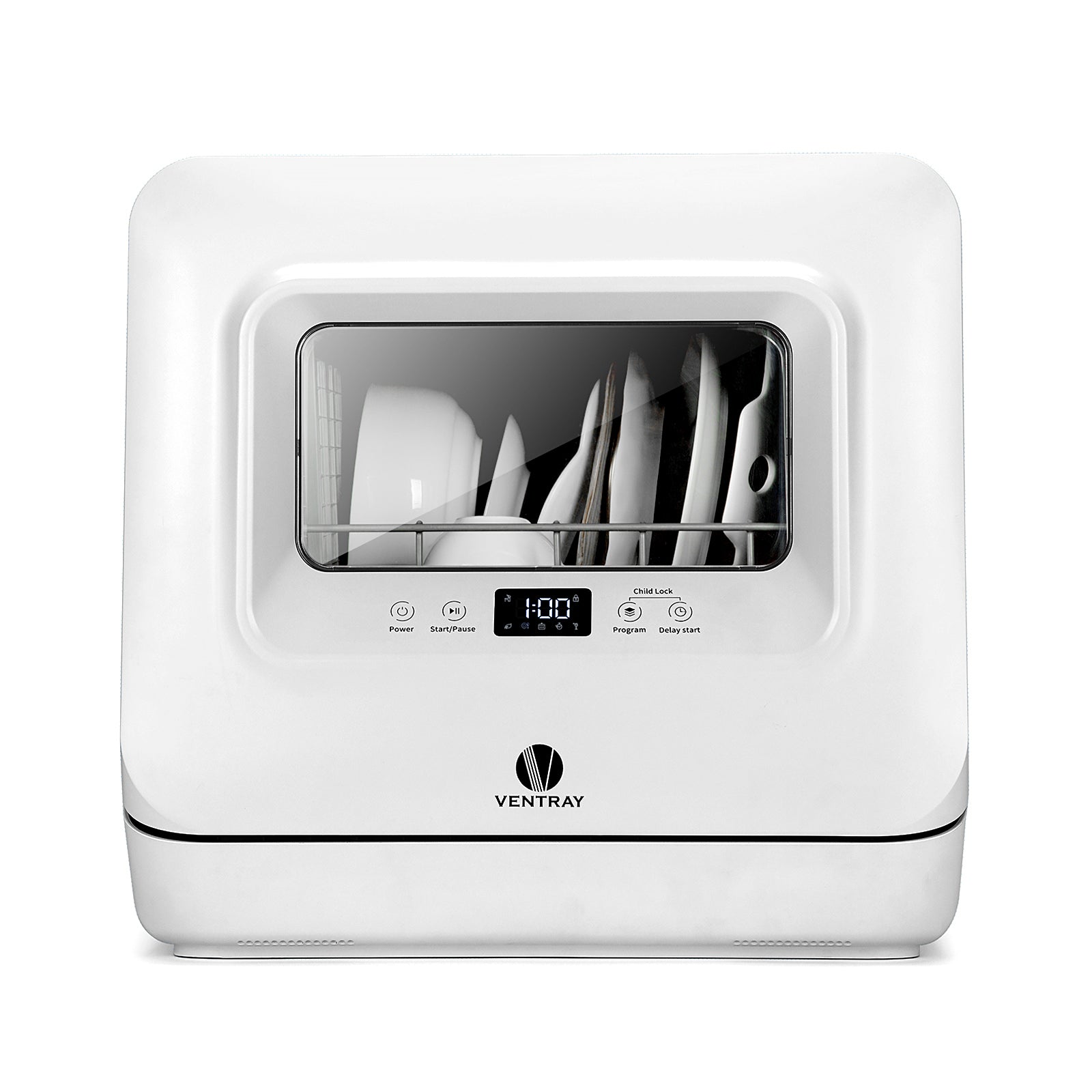 DW50 Compact Countertop Dishwasher - Portable, Energy Efficient for Small Kitchens, Apartments & RVs - Perfect for Studio Living, Dorms & Camping