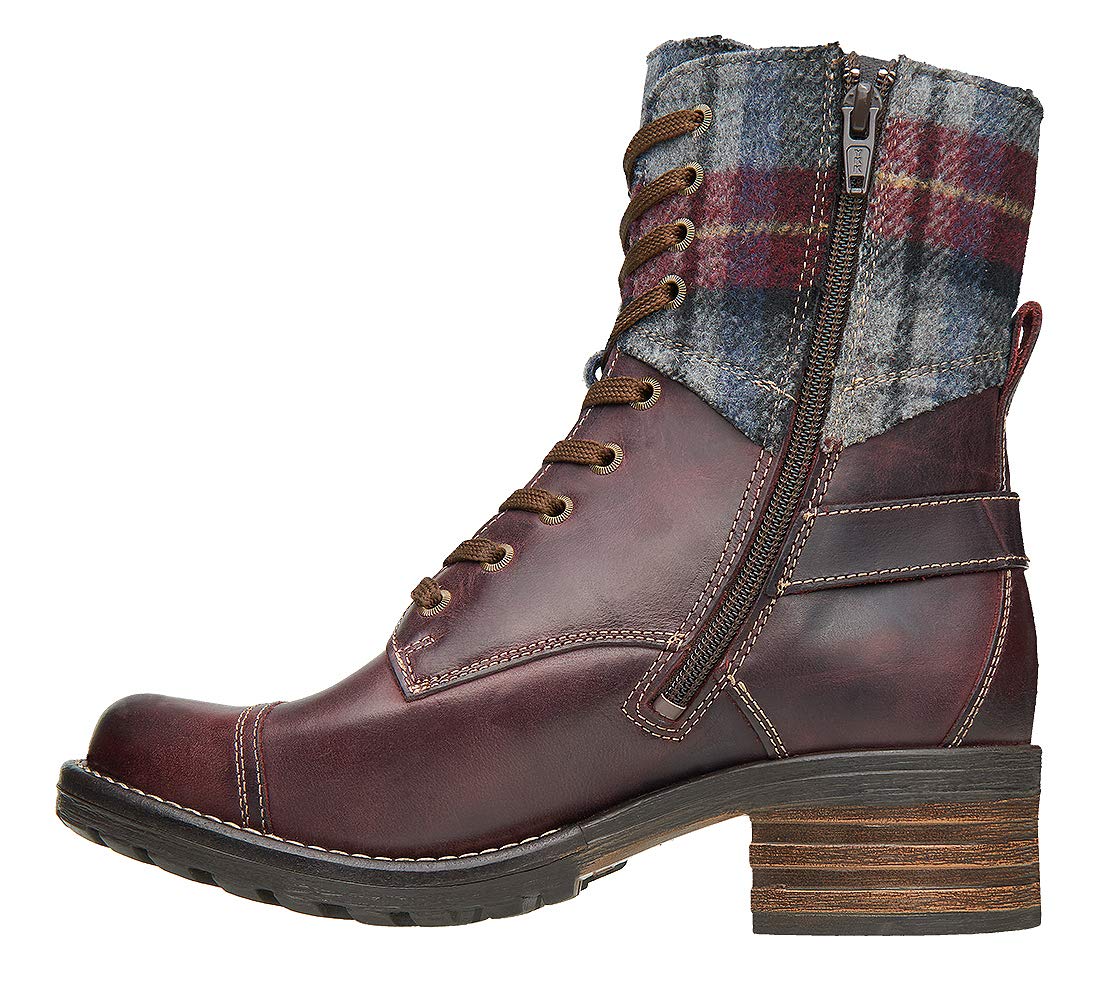 Taos Crave Women's Boots - Stylish & Comfortable Ankle Boots with Lace-Up & Side Zipper, Removable Arch Support Footbed - Perfect for Work, Travel & Everyday Fashion Wear