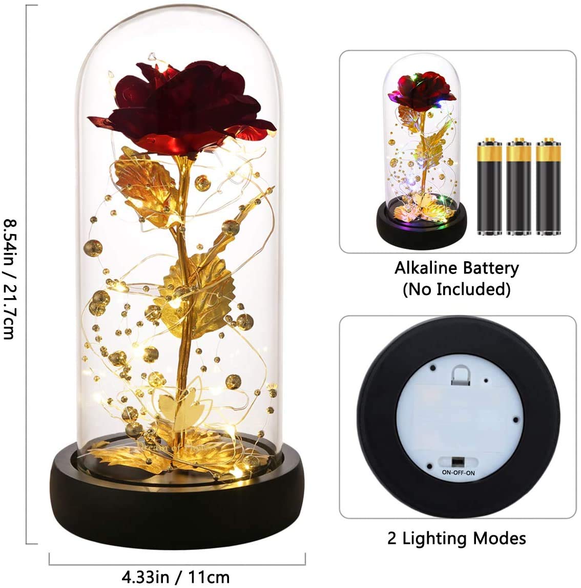 Romantic Valentine's Day Gifts for Her - Birthday & Wedding Presents for Women - Enchanted Beauty and The Beast Rose Gift for Wife, Mom, Girlfriend - Perfect for Anniversaries, Thanksgiving & Special Occasions