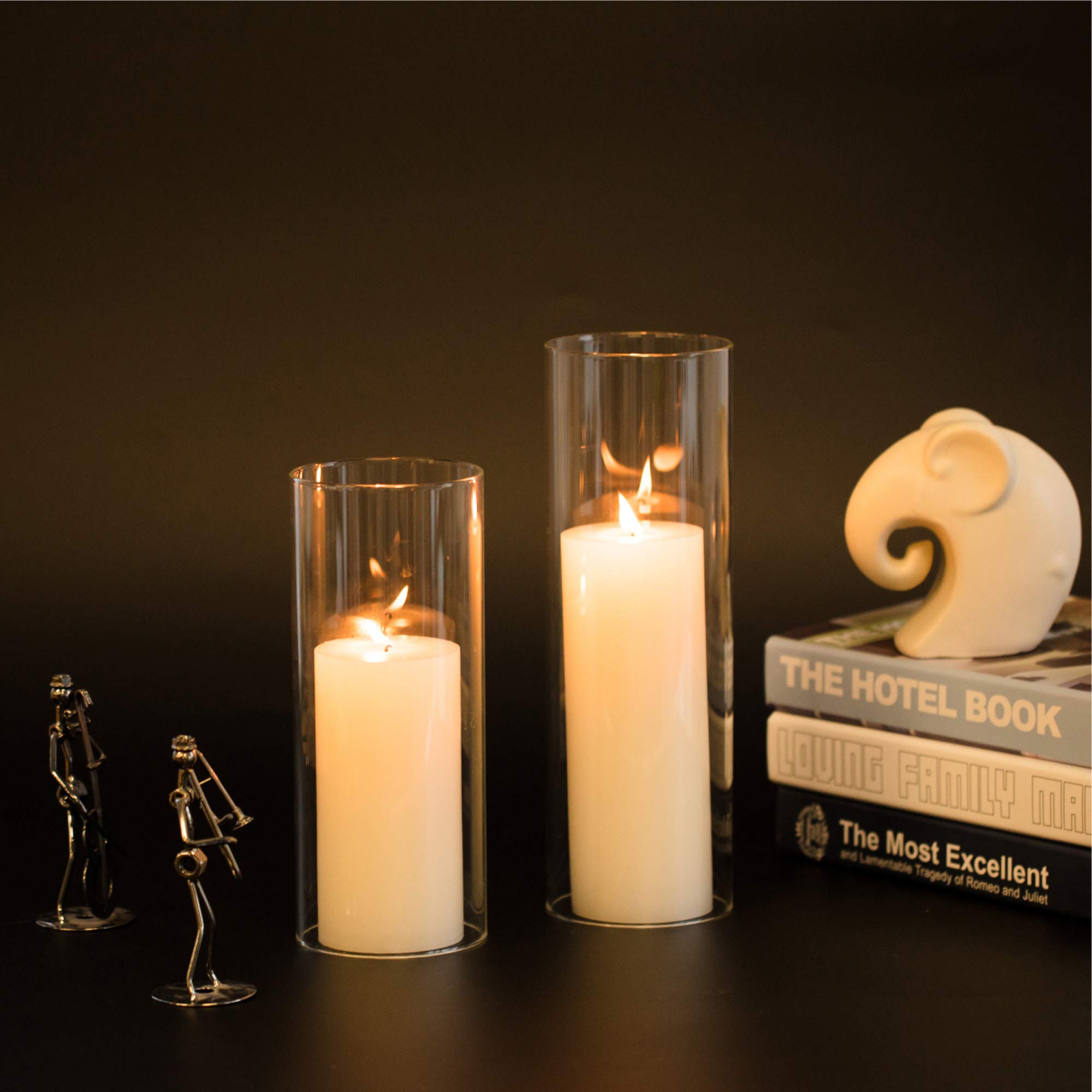 WGVI Clear Glass Hurricane Candle Holder Sleeve - 3