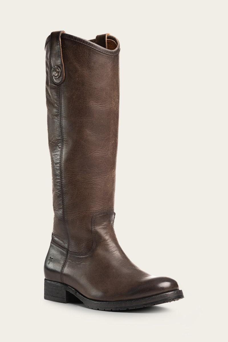 Melissa Button Lug Tall Boots - Vintage & Pre-Loved Women's Ankle Boots for Casual Outfits & Fall Fashion