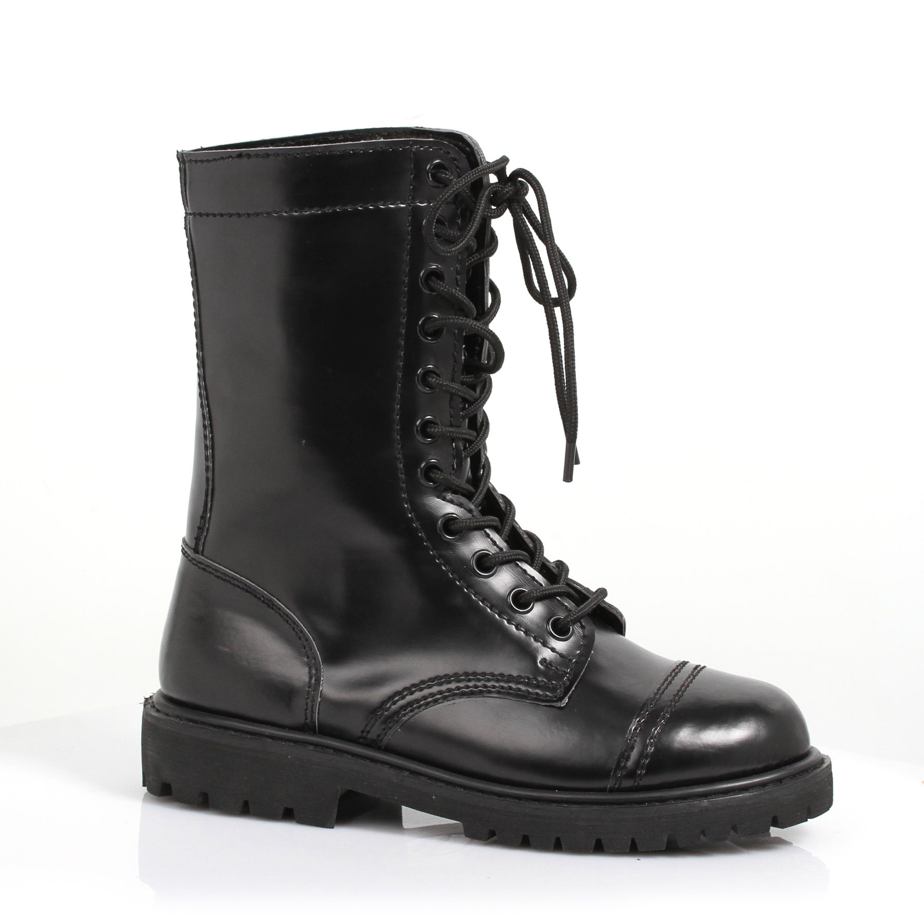 Ellie Shoes Women's 1 Inch Ankle Combat Boots with Laces - Black Size 10 | Stylish & Comfortable for Casual Outfits, Streetwear & Fall Fashion