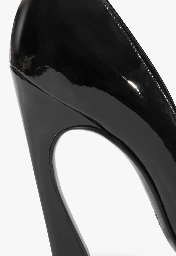 Lexi High Heel Pump Shoes for Women - Elegant Sculptural Black Pumps for Office, Party & Evening Wear - Comfortable Stiletto Heels