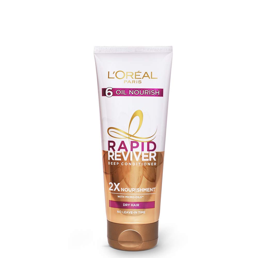 L'Oreal Paris Rapid Reviver 6 Oil Nourish Deep Conditioner 180ml & Dream Lengths Conditioner 192.5ml - Hair Repair & Hydration for Dry, Damaged Hair - Perfect for Daily Use & Salon-Quality Results at Home