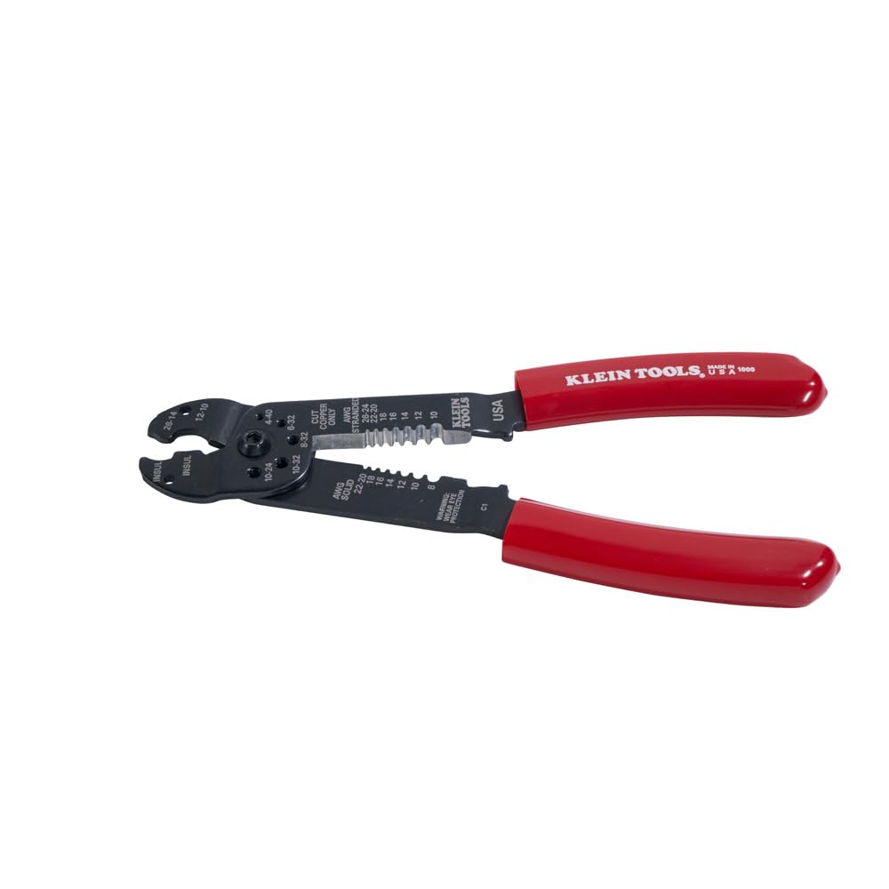 **Klein Tools 1000 Multi Tool – 6-in-1 Wire Stripper, Crimper, Cutter, Screw Gauge & Shears – USA Made Lineman Pliers for Electricians & DIY Projects – Perfect for Wiring, Repairs & Home Improvement**