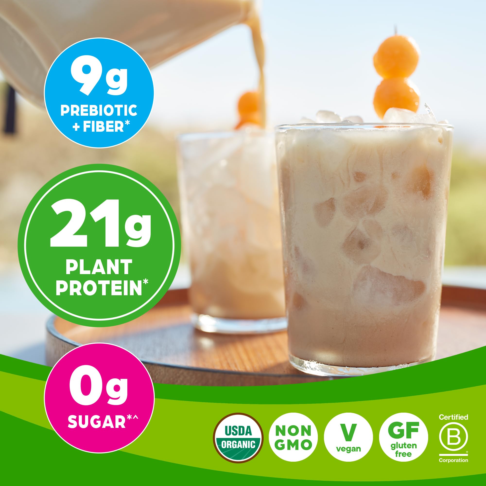 Orgain Organic Vegan Protein Powder, Horchata Flavor - 21g Plant Based Protein, Low Carb, Gluten Free, Dairy Free, No Sugar Added, Soy Free, Non-GMO, Kosher Certified (2.03 lb) - Perfect for Smoothies, Baking & Post-Workout Recovery
