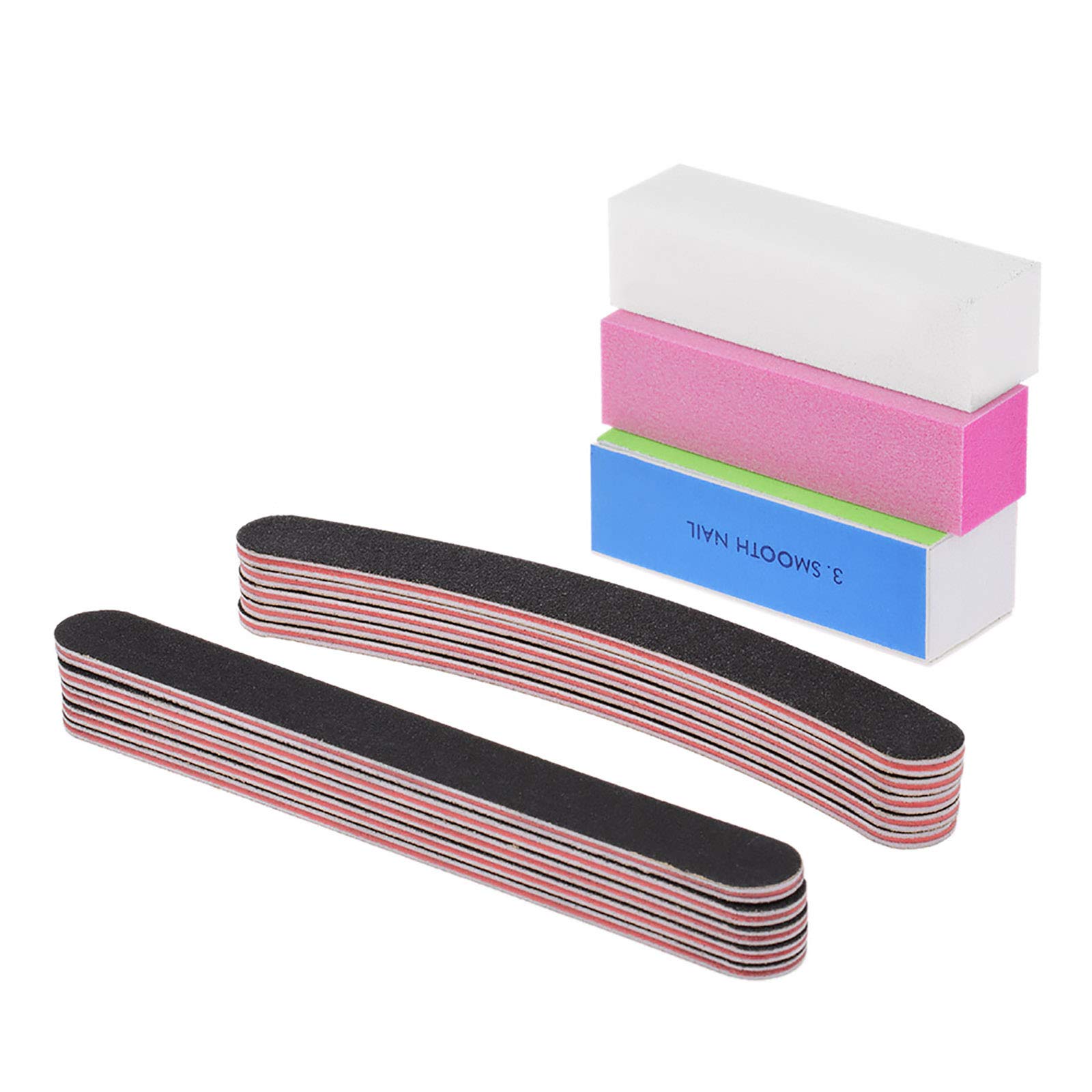 13-Piece Professional Nail Manicure Kit with Brushes, Buffers & Grit Files - UV Gel Polish Tools for Nail Art & Salon Use - Perfect for Home Manicures & Professional Nail Care