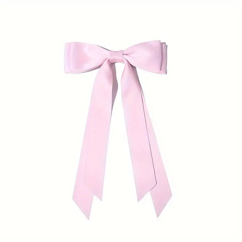 Silky Satin Hair Barrettes with Bows - Elegant Hair Accessories for Women & Girls - Perfect for Weddings, Parties & Everyday Styling