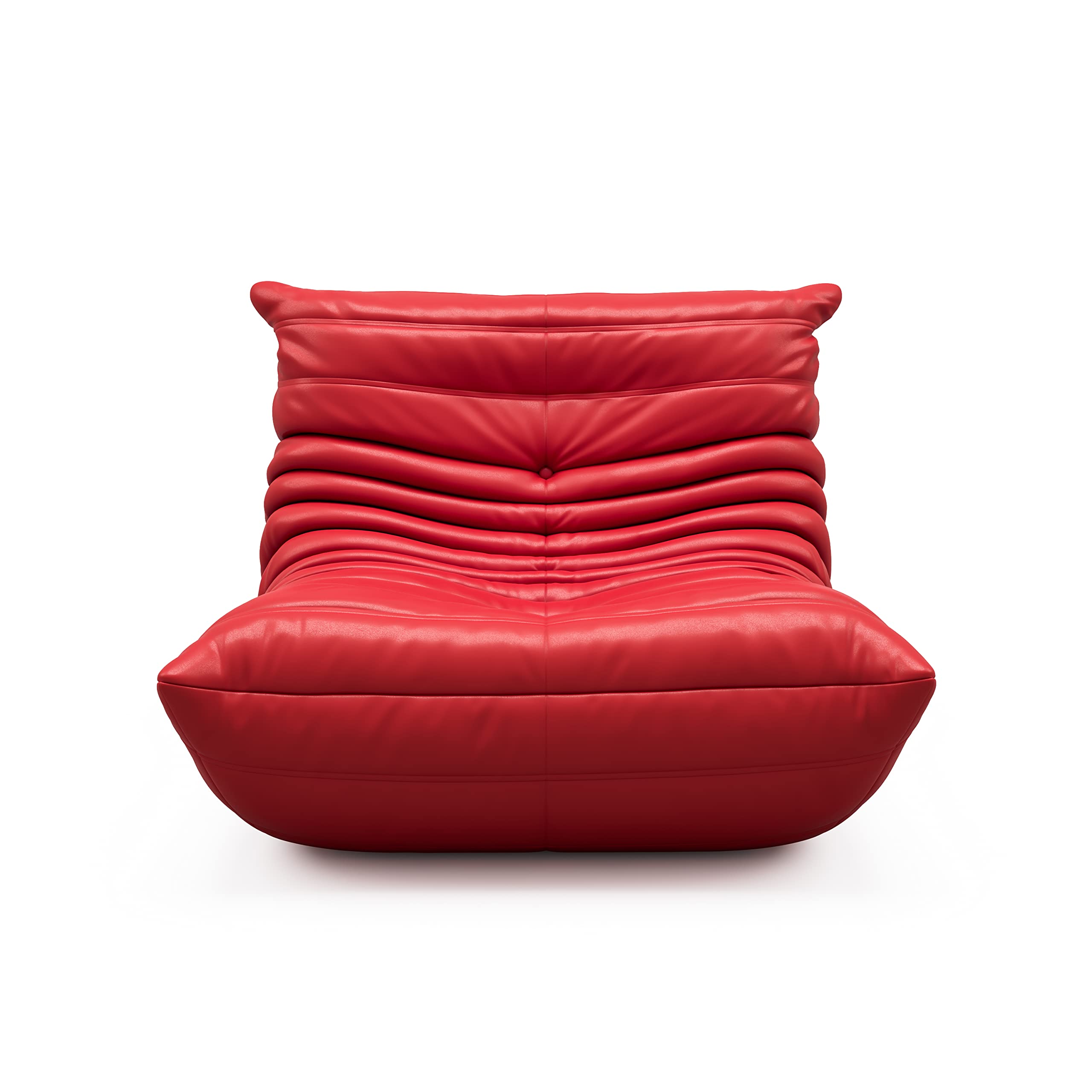 Fireside Chair - Soft Faux Leather Lounge Chair & Lazy Floor Sofa | Accent Bean Bag Couch for Living Room, Bedroom, Office | Perfect for Reading Nook, Meditation Corner & Small Space Relaxation