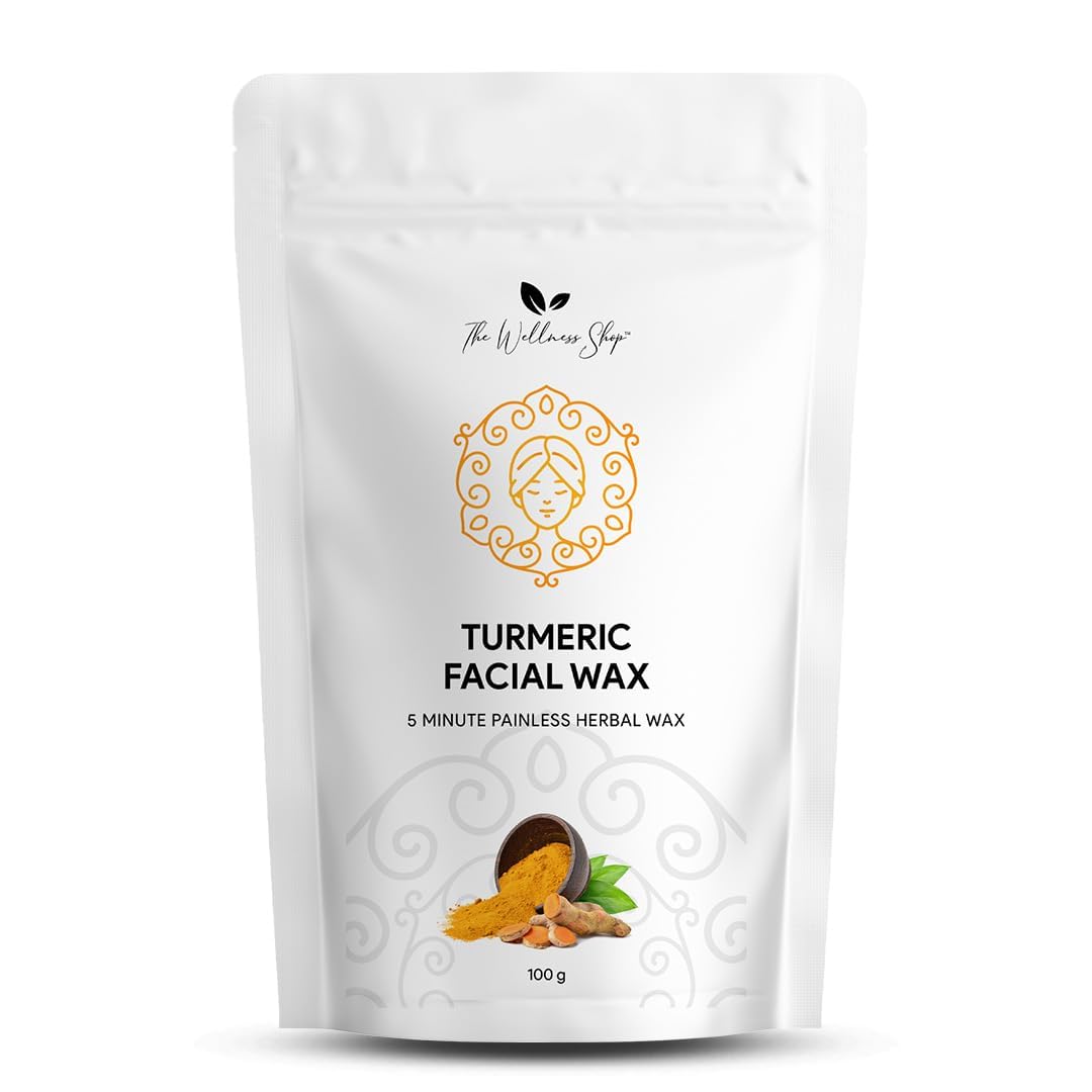 Turmeric Wax Powder for Hair Removal - Painless Facial & Leg Waxing Kit, 100g | Easy At-Home Use for Smooth Skin | Perfect for DIY Spa Days & Quick Hair Removal