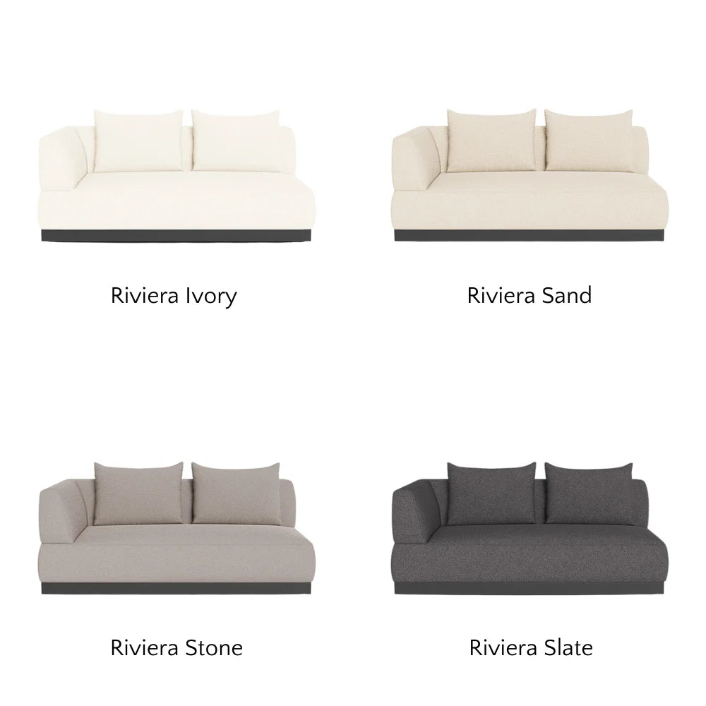 Amalfi 2-Seat Left-Arm Outdoor Sectional Sofa Set - Weather-Resistant Patio Furniture for Garden, Poolside & Backyard Relaxation