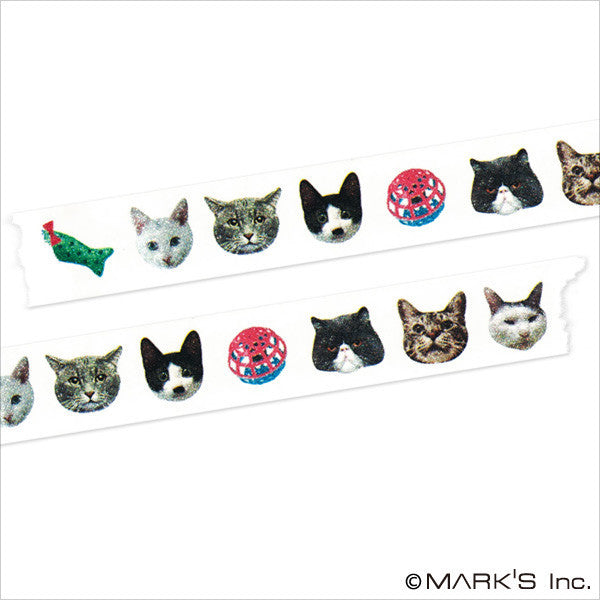 Decorative Cat Washi Tape Set - Kawaii Japanese Paper Masking Tape for Scrapbooking, Journaling & DIY Crafts - Perfect for Gift Wrapping, Bullet Journals & Planner Decorations