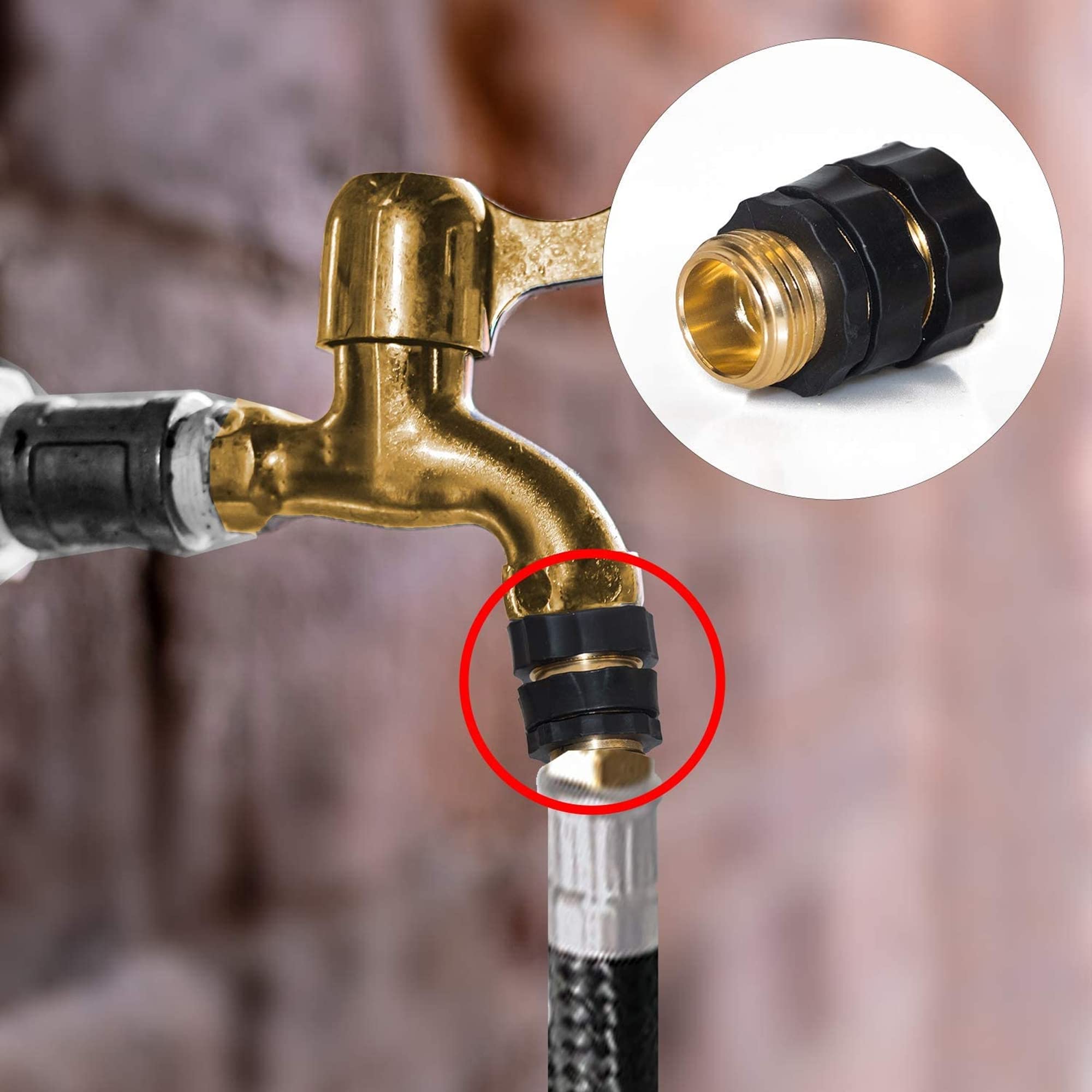 Hourleey 3/4 Inch Garden Hose Quick Connector Set (4 Pack) - Perfect for Outdoor Watering