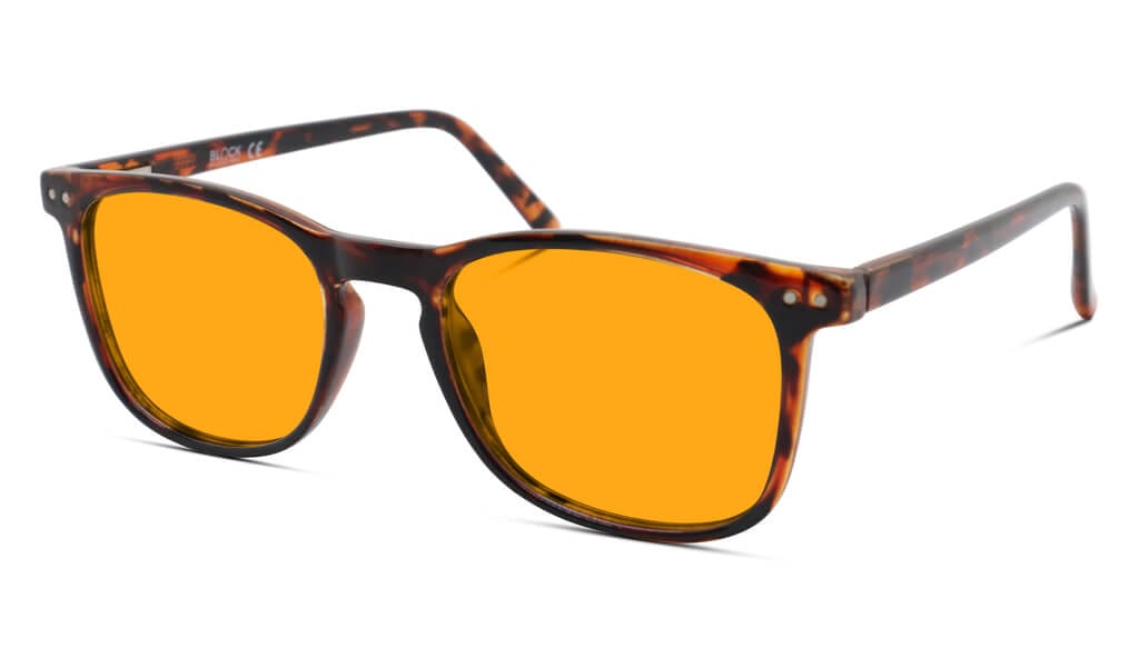 SunDown Taylor Blue Light Blocking Glasses - Tortoise Frame with Prescription Lenses for Eye Strain Relief & Better Sleep