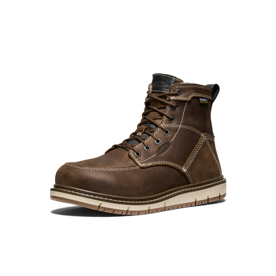 Women's San Jose 6 Waterproof Work Boots with Aluminum Toe - Cascade Brown/Gum | Slip Resistant Safety Shoes for Construction, Hiking & Outdoor Work