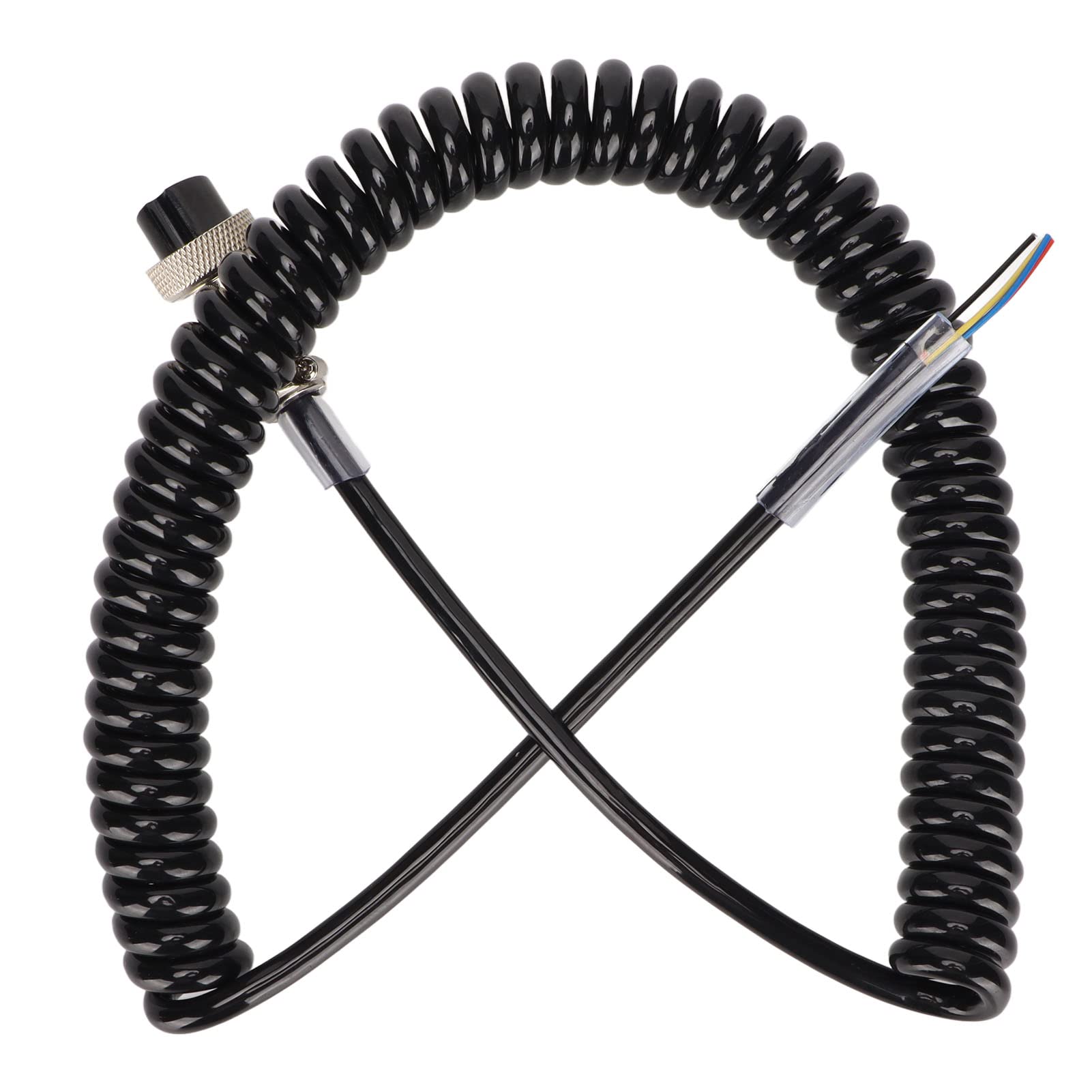 PUSOKEI 4 Pin CB HAM Radio Microphone Cable - Female Hand Mic Replacement Cord with Aviation Head Connector for Professional CB Radios | Ideal for Truckers, HAM Operators & Emergency Communication