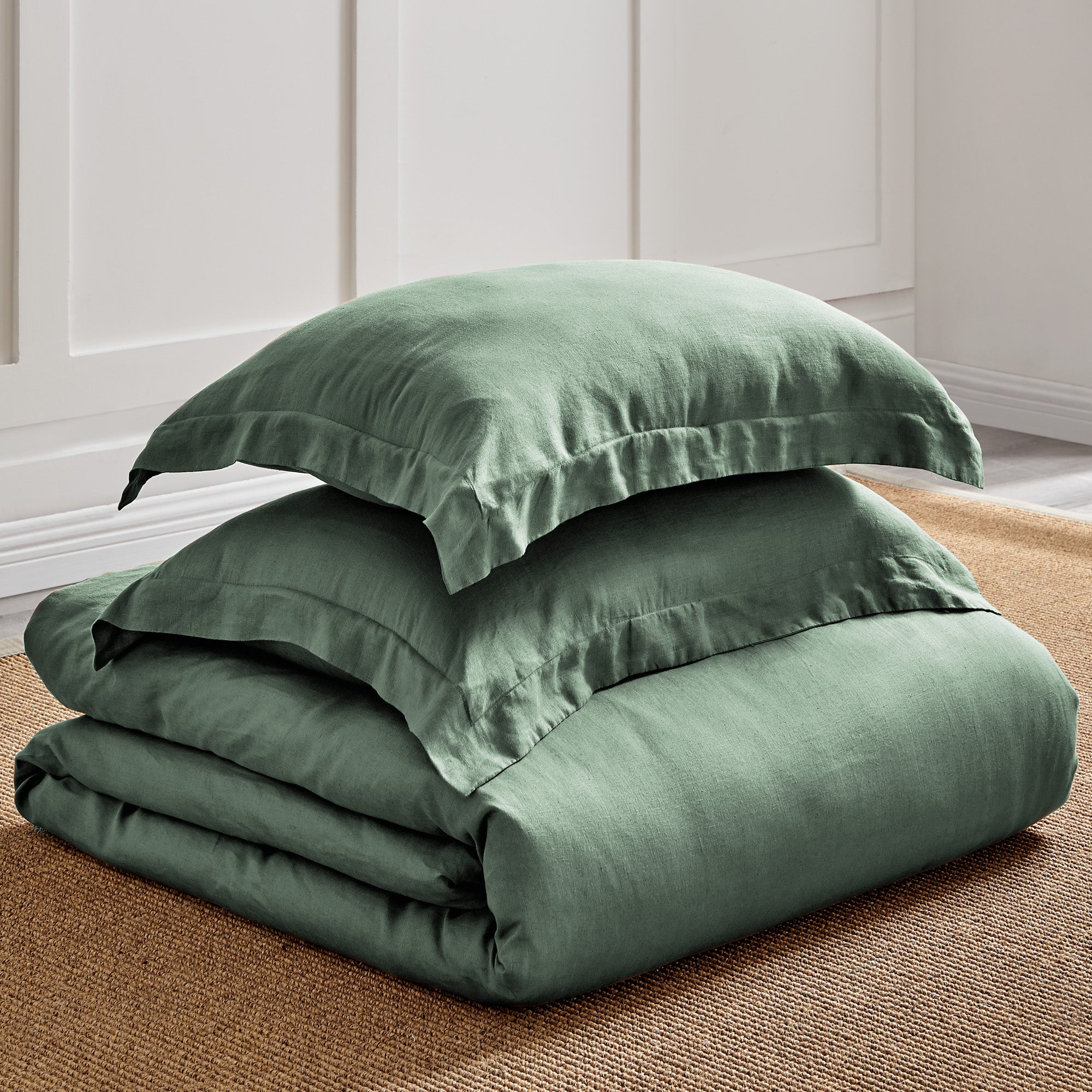 Premium Washed Linen Duvet Cover Set - Breathable & Soft 100% Natural Flax Fabric - Queen Size Bedding for Summer & All Seasons - Perfect for Cozy Bedrooms, Guest Rooms & Vacation Homes