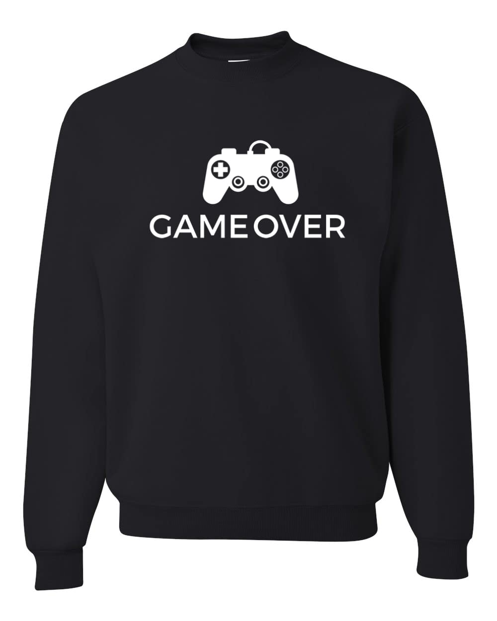 Wild Bobby Video Game Controller Graphic Sweatshirt - 'Game Over Nerdy' Unisex Crewneck Pullover | Perfect for Gamers, Cosplay & Casual Wear