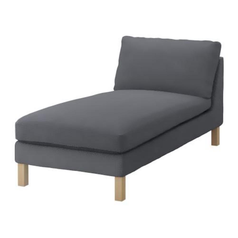 Custom IKEA Karlstad Chaise Lounge Cover Replacement - Perfect Fit for Karlstad Single Chaise Sofa Slipcover (Dark Gray Cotton) | Durable & Stylish Sofa Protector for Living Room, Lounge & Home Decor