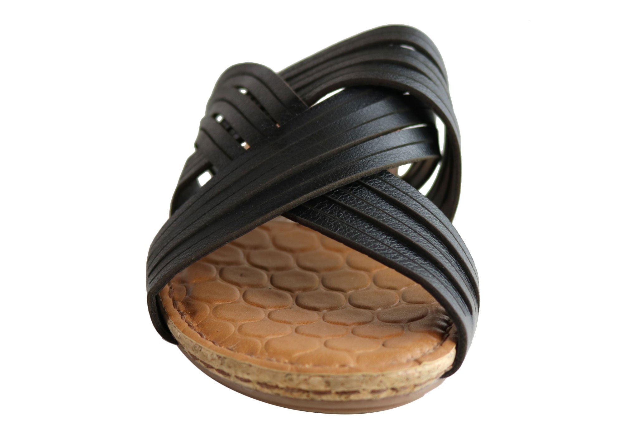 Orcade Carly Women's Comfortable Leather Slides Sandals - Handmade in Brazil - Perfect for Beach, Pool & Summer Vacations
