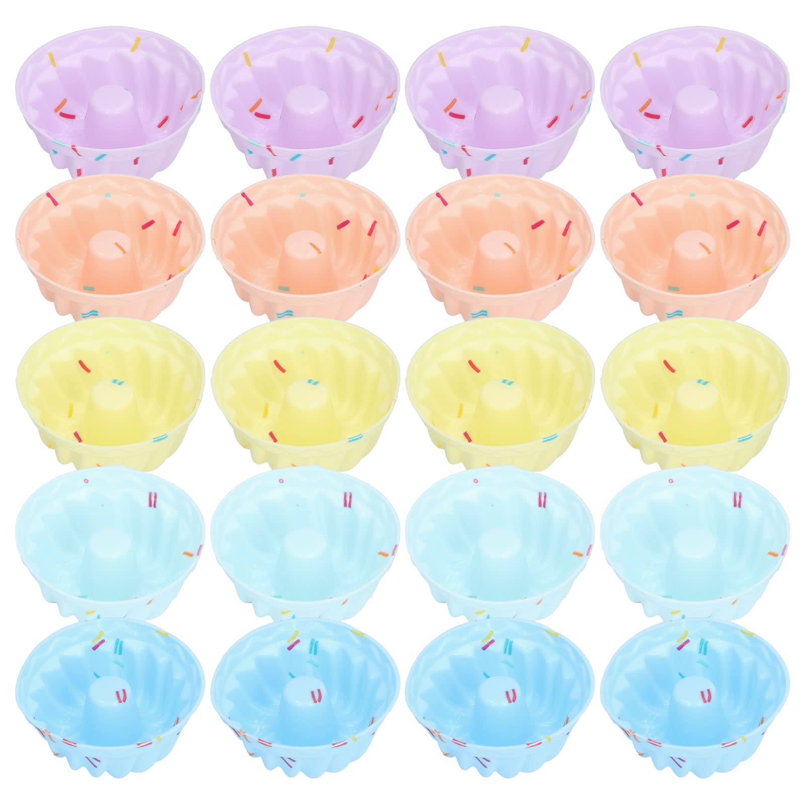 Reusable Silicone Mini Cupcake Molds - 20Pcs Small Cake Baking Cups for Easy Clean Kitchen Baking | Perfect for Parties, Desserts & DIY Treats