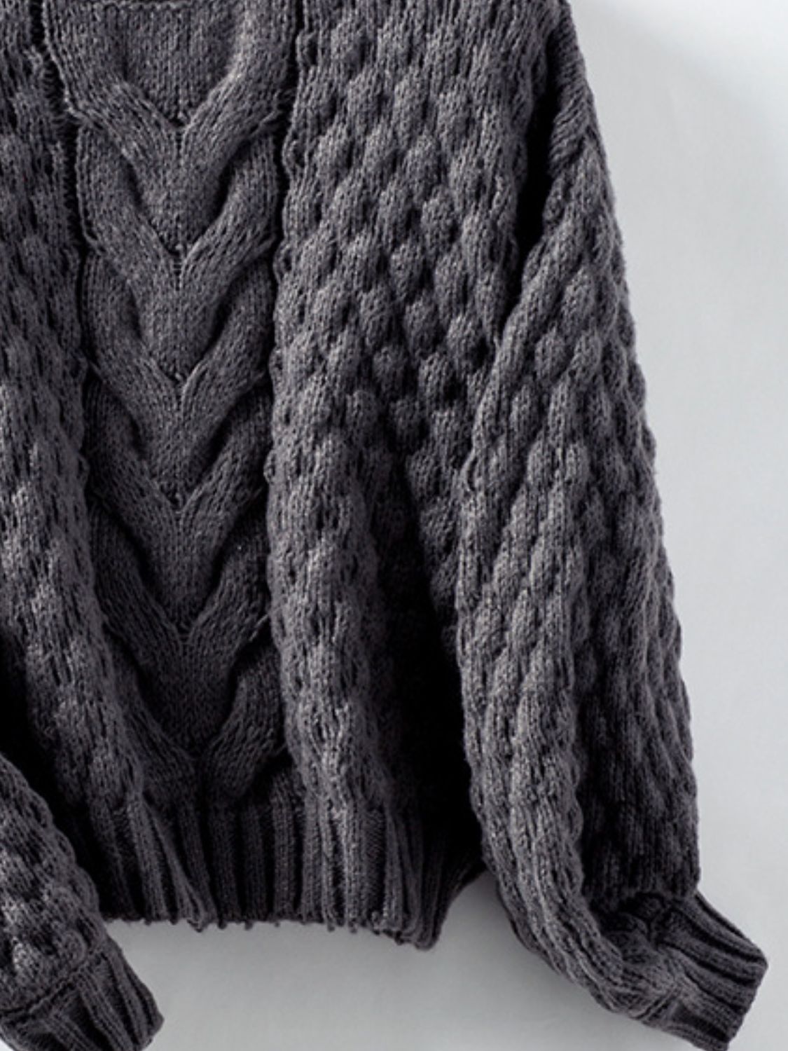 Cozy Cable Knit Round Neck Long Sleeve Sweater for Women - Winter Warm Pullover Casual Tops | Perfect for Office, Date Night & Holiday Outfits