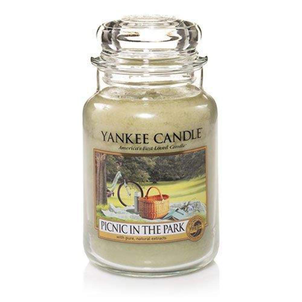 Yankee Candle Large 22 oz Jar Candle - Picnic in the Park Scented Candle for Home, Relaxation & Romantic Ambiance | Perfect for Living Room, Bedroom & Bathroom Decor