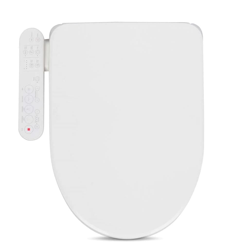 ALPHA BIDET GX Wave Smart Bidet Toilet Seat - Round White | Powerful Water Spray | 3 Wash Modes | Heated Seat | Warm Air Dryer | LED Nightlight | Stainless Steel Nozzle | for Bathroom Upgrade & Luxury Comfort
