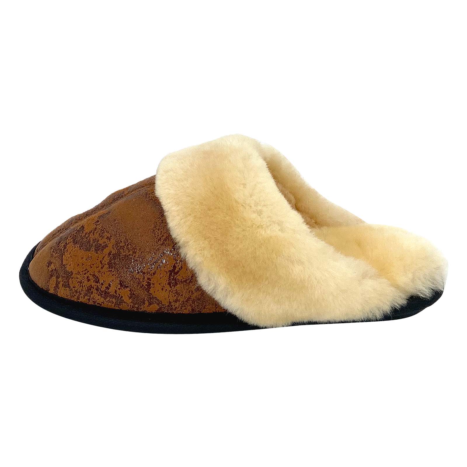 Cozy Women's Sheepskin Dunes Slippers - Soft Indoor/Outdoor House Shoes for Winter Comfort & Warmth - Perfect for Home, Lounge, and Cold Weather Wear