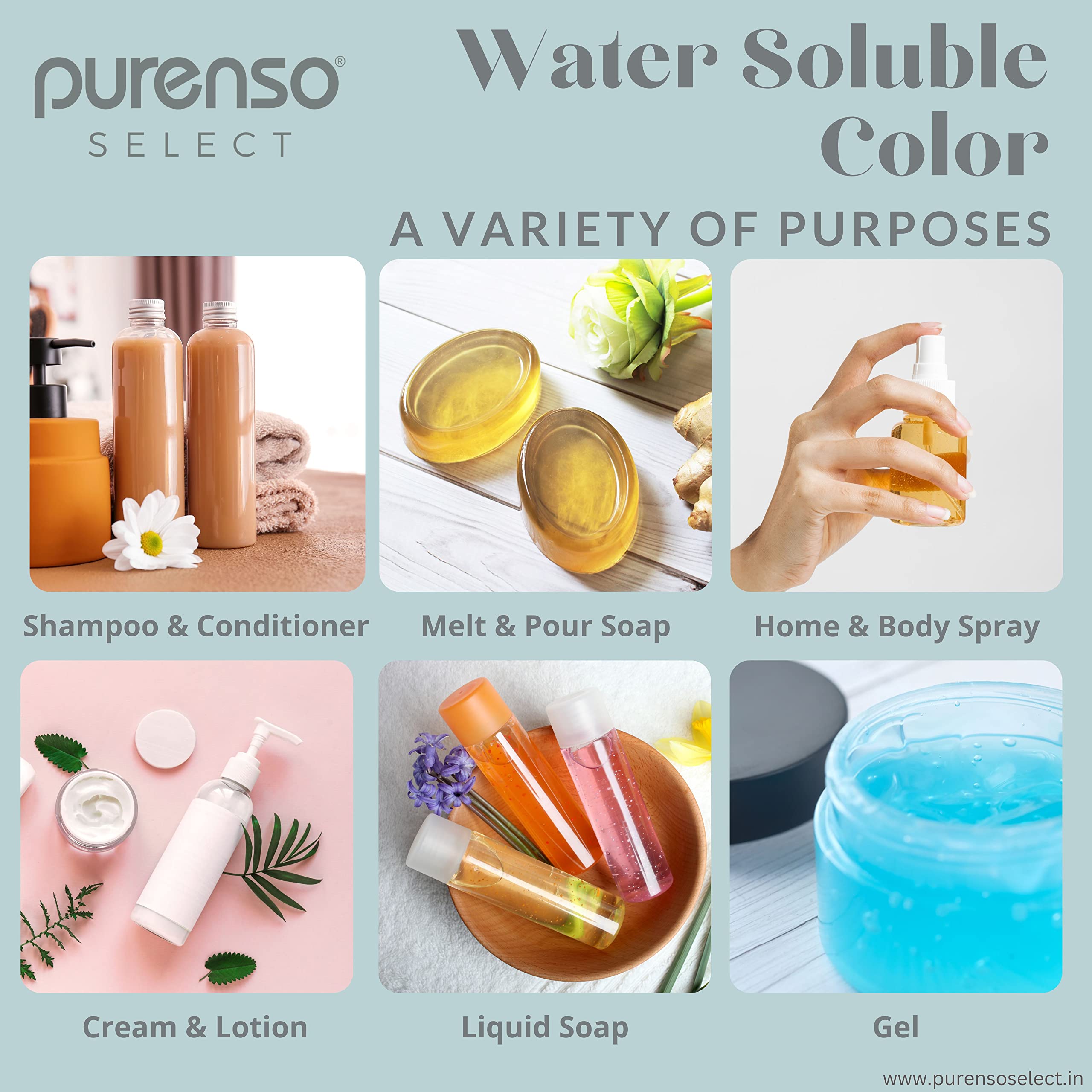 Purenso Select - Cherry Red - 100g Water Soluble Food Grade Color Dye for DIY Soap, Shampoo, Cream & Lotion Making | Perfect for Homemade Cosmetics, Bath Bombs & Candle Coloring