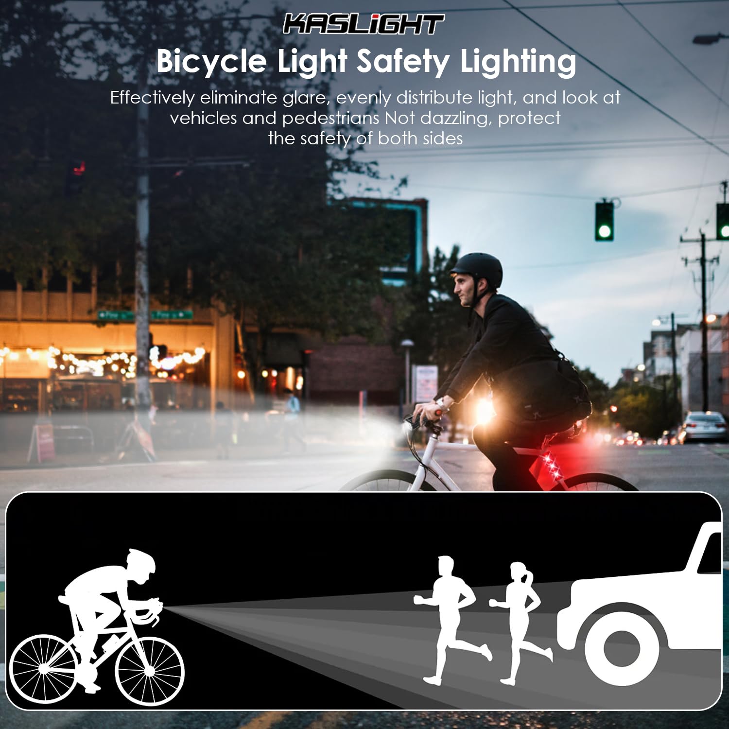 10000 Lumen Rechargeable LED Bike Headlight & Taillight Set - High/Low Beam for Night Riding, Waterproof Bicycle Lights Front and Back - Perfect for Commuting, Mountain Biking & Road Cycling Safety