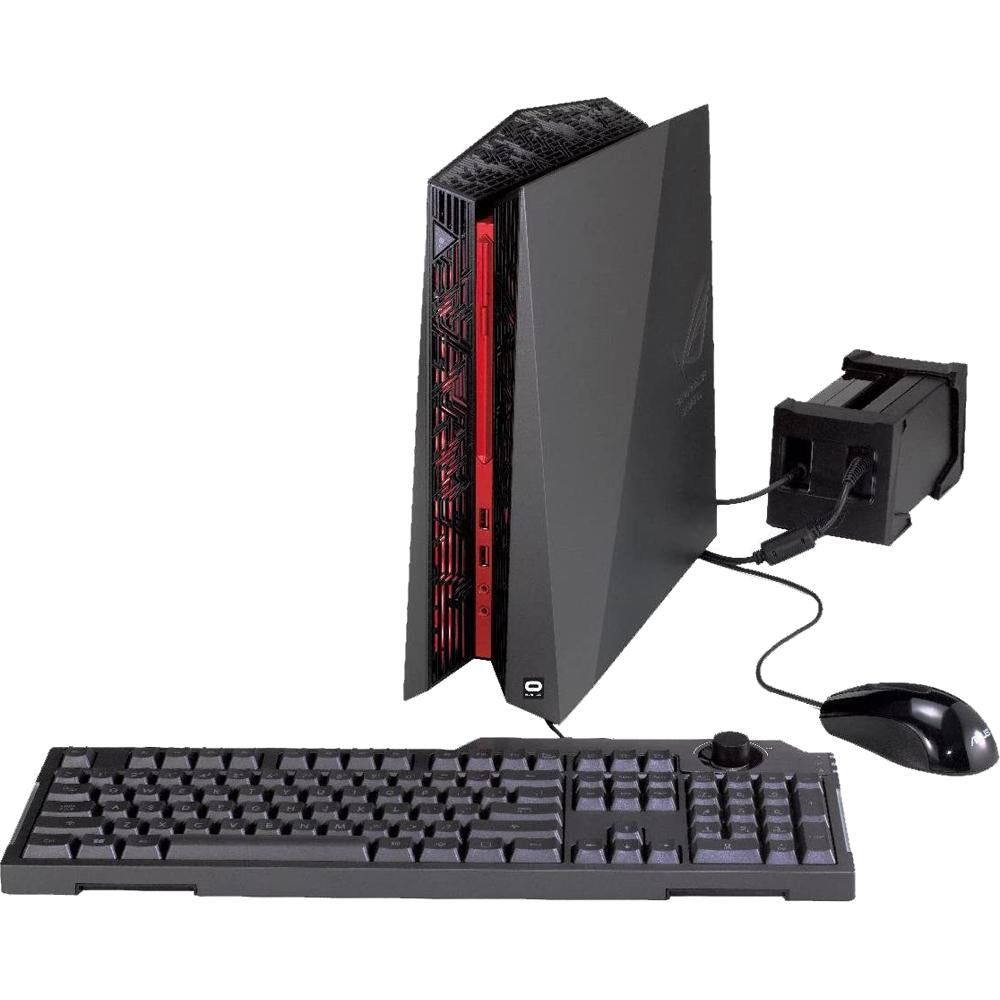 ASUS Oculus Certified Core i7 Gaming Desktop PC - 90PD01K1 M04670 (Black/Red) | High-Performance VR & Gaming Computer for Streaming, Esports & Multitasking