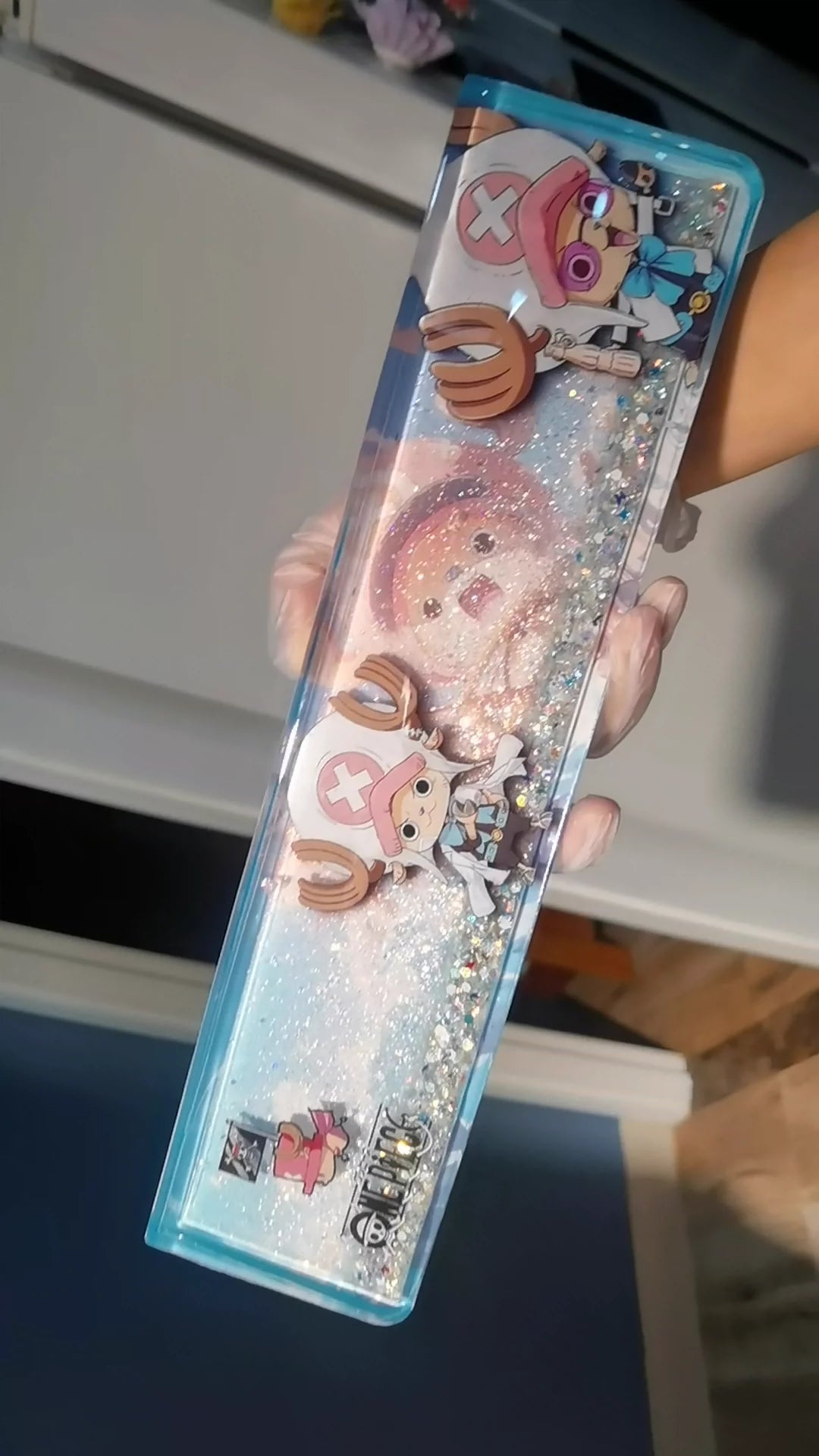 One Piece Chopper Quicksand Style Keyboard Resin Wrist Rest - Ergonomic Palm Support for Gaming & Typing - Anime Themed Computer Accessories for Desk Setup & Office Use