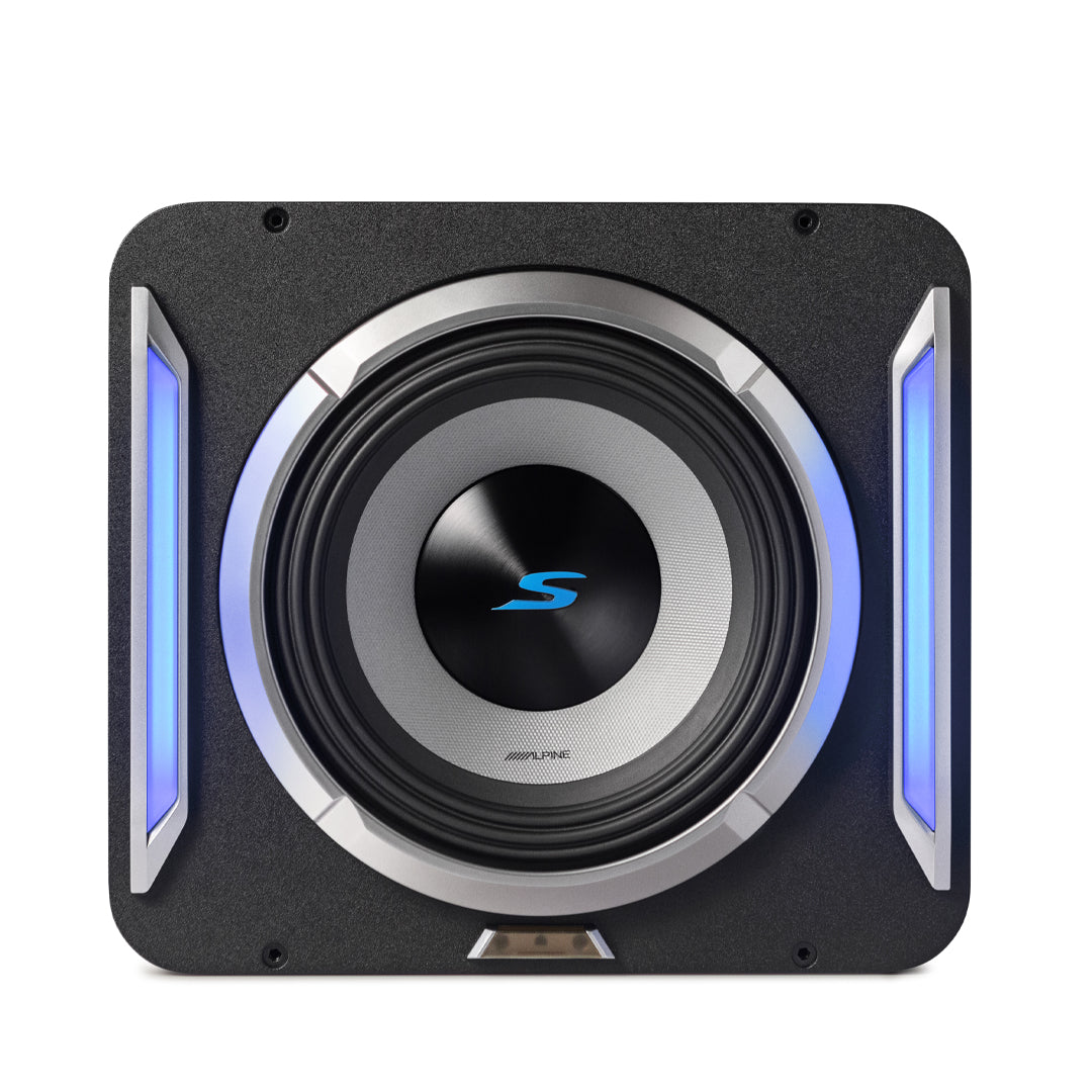 Alpine S2 SB12 12-Inch PrismaLink S Series Preloaded Subwoofer Wedge Enclosure - High-Performance Car Audio for Deep Bass, Perfect for Trucks, SUVs, and Custom Car Stereo Systems
