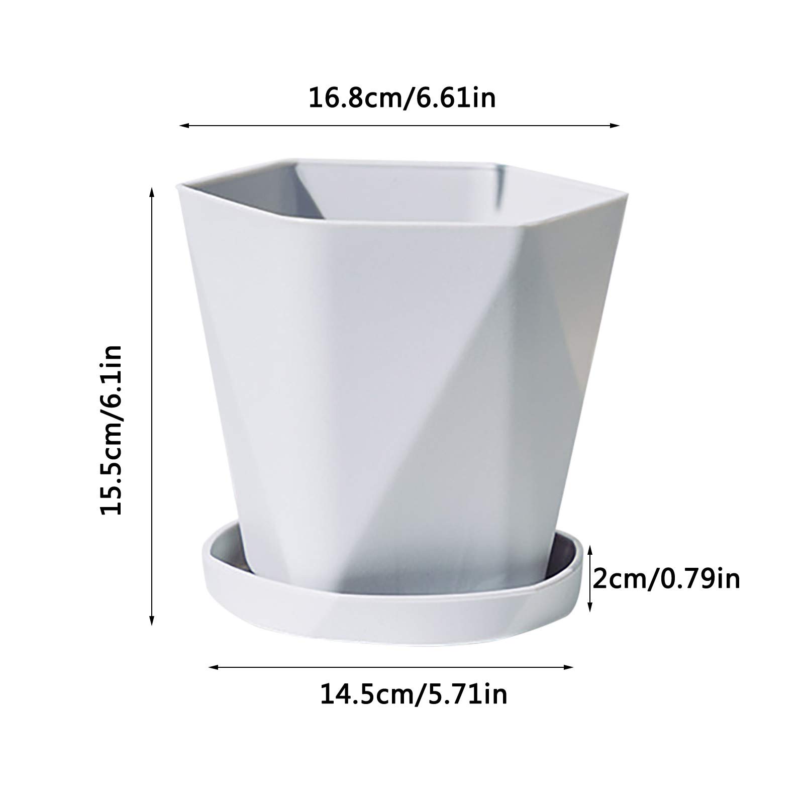 Cafuvv Aabg #1386 - Large Thickened Nordic Style Plastic Flower Pot for Balcony & Home Decor - Perfect for Indoor & Outdoor Plants, Succulents, and Herbs
