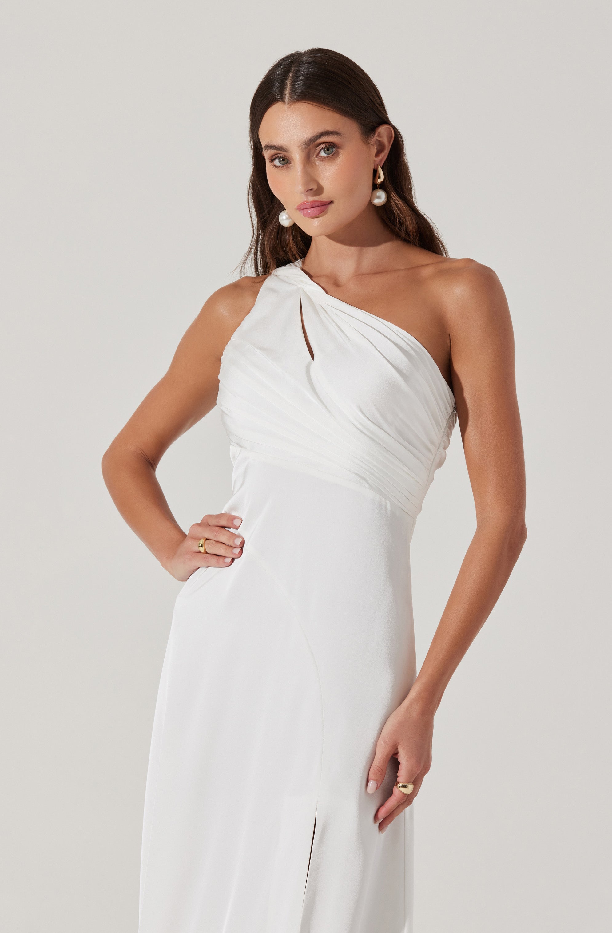 Elegant Atoila One Shoulder Satin Maxi Dress for Women - Formal Evening Gown, Prom, Wedding Guest & Special Occasions