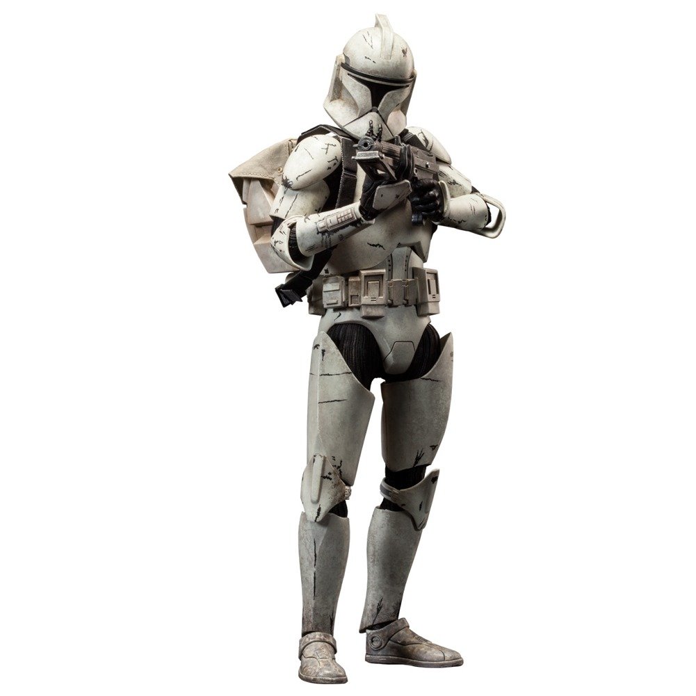 STAR WARS Clone Trooper Deluxe 12-Inch Action Figure - Premium Collectible Sideshow Toy with Shiny Armor | Perfect for Display, Gifts & Star Wars Fans Collection