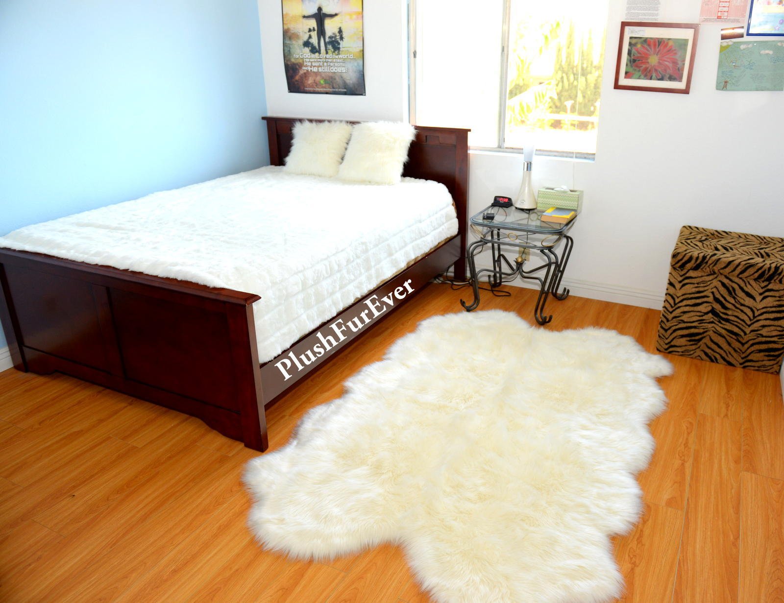 Premium White Plush Sheepskin Rug - 36