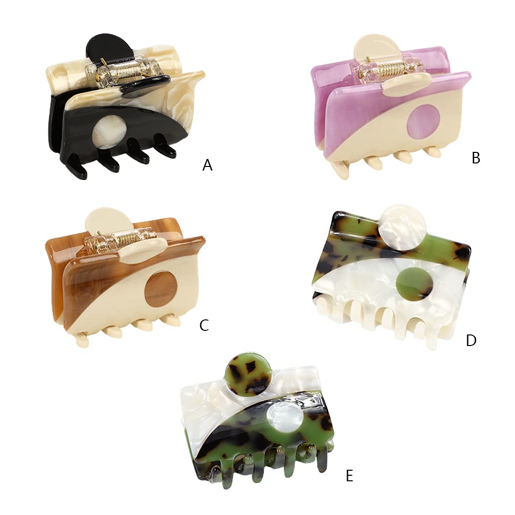 Yin Yang Hair Claws - Non-Slip Square Hair Clips for Women, Colorful Tai Chi Hairpins (5cm/1.97in) - Perfect for Bathroom, Yoga, Meditation & Boho Hairstyles