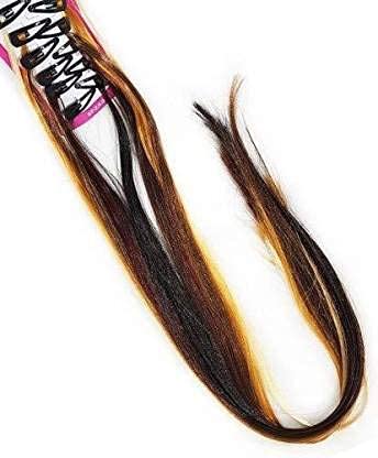 CHRONEX Clip-In Hair Highlights Extensions for Women - 12 Piece Set, Temporary Hair Color Streaks, Easy to Use & Reusable - Perfect for Parties, Cosplay, and Daily Styling