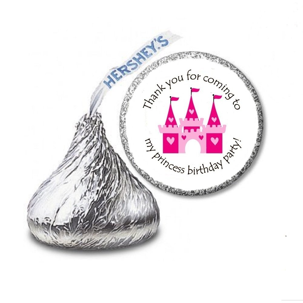 JS&B Enterprises 216 Princess Labels & Stickers for Hershey's Kisses Candies - Perfect for Birthday Parties, Baby Showers & Wedding Favors