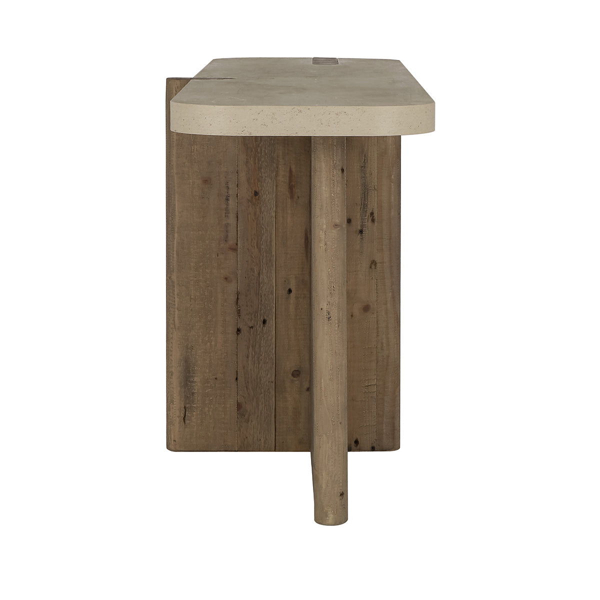 Solid Wood Rectangle Console Table by Dillon - Natural Finish for Entryway, Living Room & Hallway Decor