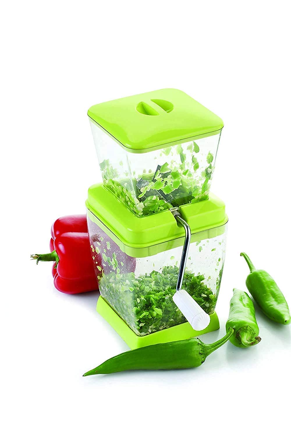 Premium Stainless Steel Vegetable & Fruit Chopper - Black Olive Big Onion Cutter for Chilly, Dry Fruits, and Kitchen Prep | Multi-Color Kitchen Gadget for Slicing, Dicing, and Meal Prep
