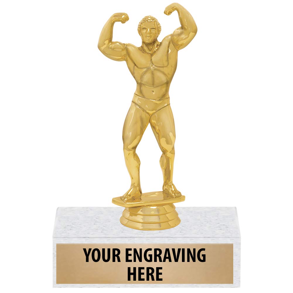 Custom Bodybuilding Trophies for Men - Weightlifting Competition Awards & Fitness Contest Prizes - Perfect for Bodybuilding Shows, Gym Awards & Strength Sports Events