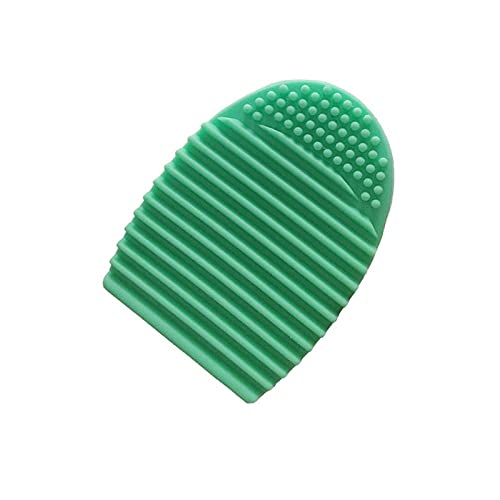 Fameza 2 Pack Silicone Makeup Brush Cleaner - Egg Shaped Cosmetic Cleaning Tool for Foundation & Powder Brushes (Green) | Perfect for Daily Makeup Brush Care & Travel Beauty Essentials